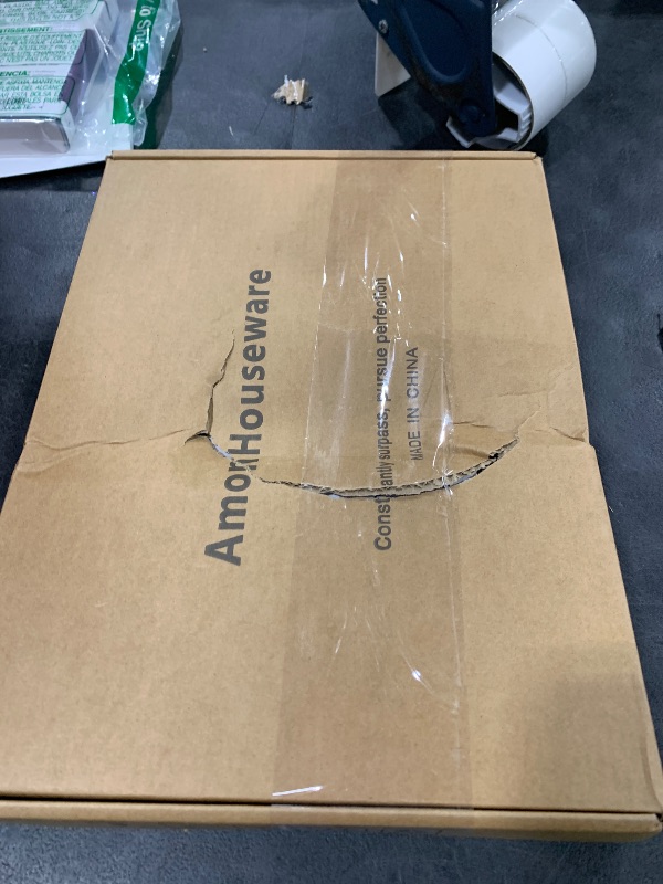 Photo 1 of AmonHouseware 2Pack Under Shelf Basket, Adjustable Hanging Under Cabinet Shelf Storage, Hanging Holder Length Stretchable 14.9-22.6Inch for Kitchen Pantry Desk Counter Bookshelf Cupboard (White)