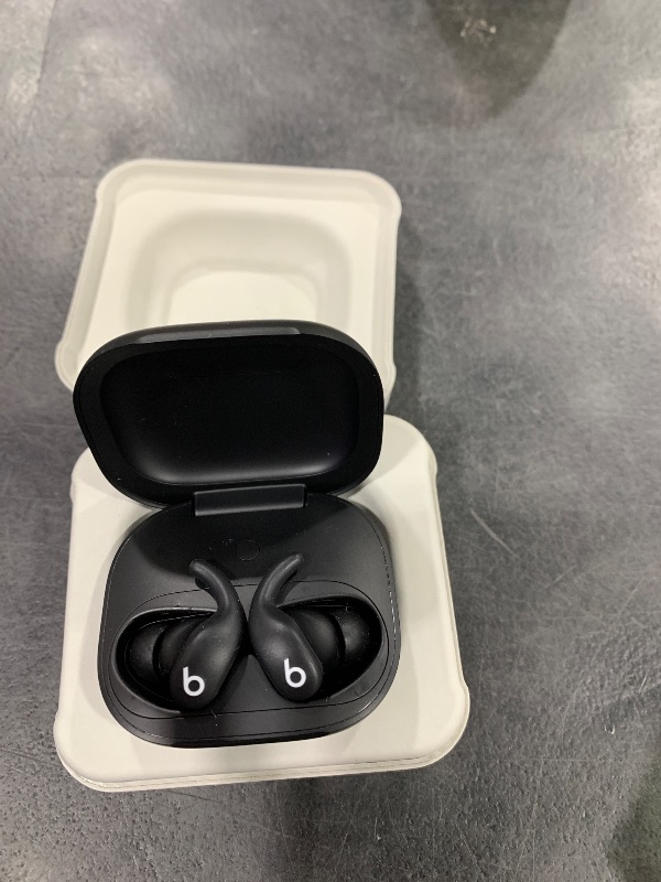 Photo 1 of Beats Powerbeats Fit - Wireless Noise Cancelling Workout Earbuds with Secure-Fit Wingtips, Up to 30-Hour Battery Life, Sweat & Water Resistant, Apple & Android Compatible - Jet Black