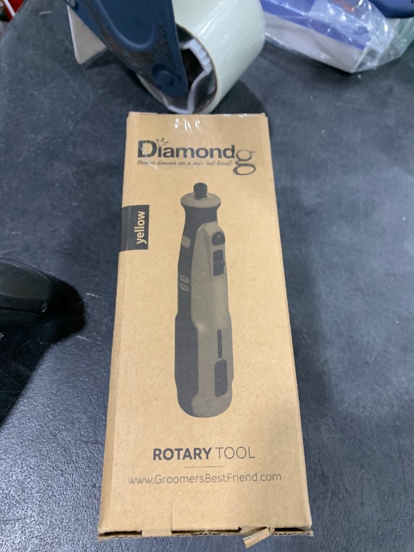 Photo 1 of Diamondg Cordless Dog Nail Grinder with Quiet Sound & LED Tip for Large & Small Dogs, 4hrs. Runtime, 2 Bits Included, Yellow