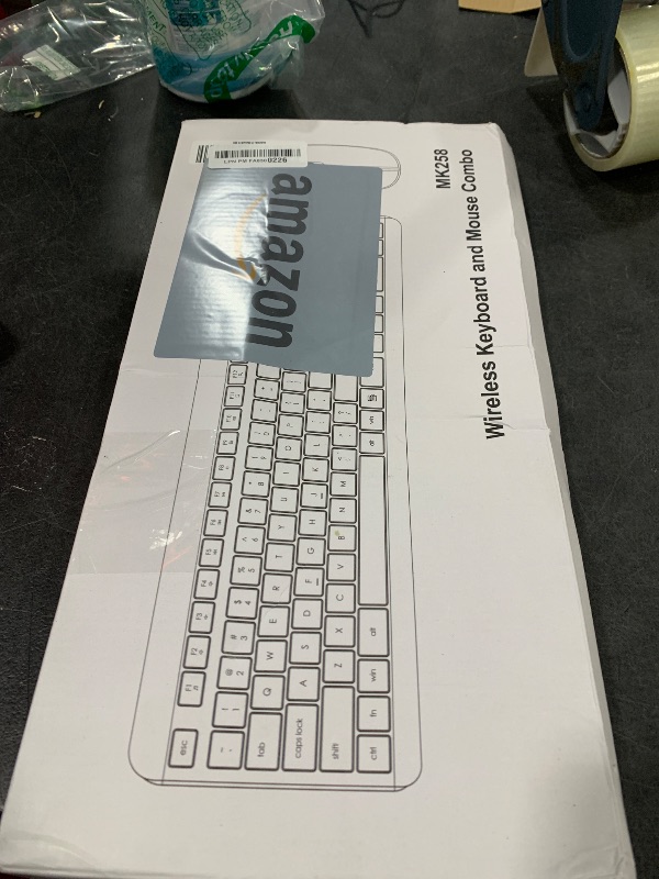 Photo 1 of **INCOMPLETE** Wireless Keyboard and Mouse Combo, Full Size Silent Ergonomic Keyboard and Mouse, Long Battery Life, Optical Mouse, 2.4G Lag-Free Cordless Mice Keyboard for Computer, Mac, Laptop, PC, Windows