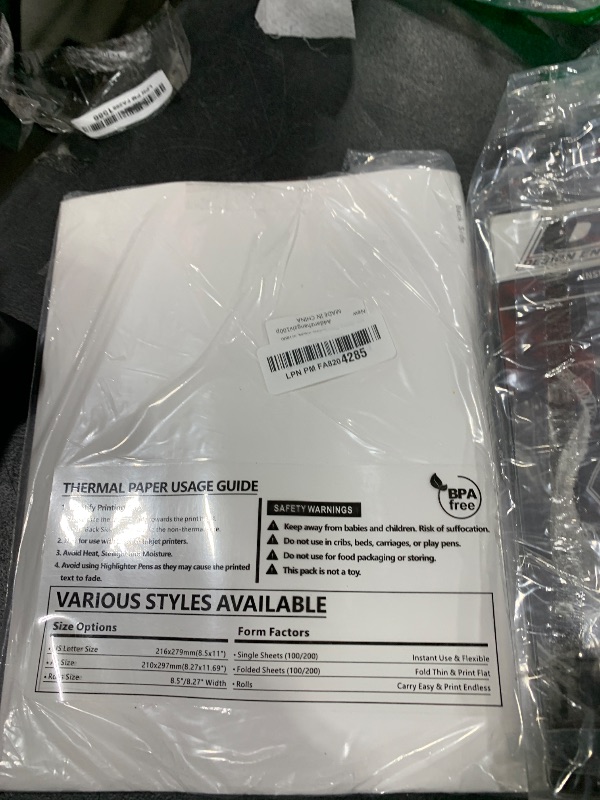 Photo 1 of 100 Sheets Thermal Printer Paper, 8.5''×11'' US Letter Size, Advanced Printing Paper, Thermal Paper Compatible with Brother Letter Portable Printer, Printer Paper for M08F-Letter, M832, M834, MT800