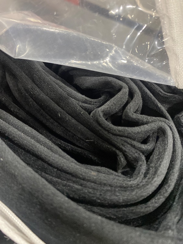 Photo 1 of 102 Inch Long Black Custom Velvet Blackout Curtains 2 Panels for Living Room Bedroom Elegant Luxury Room Darkening Pleated Drapes with Hooks Floor Length Room Rivider Window Panels for Home Decor