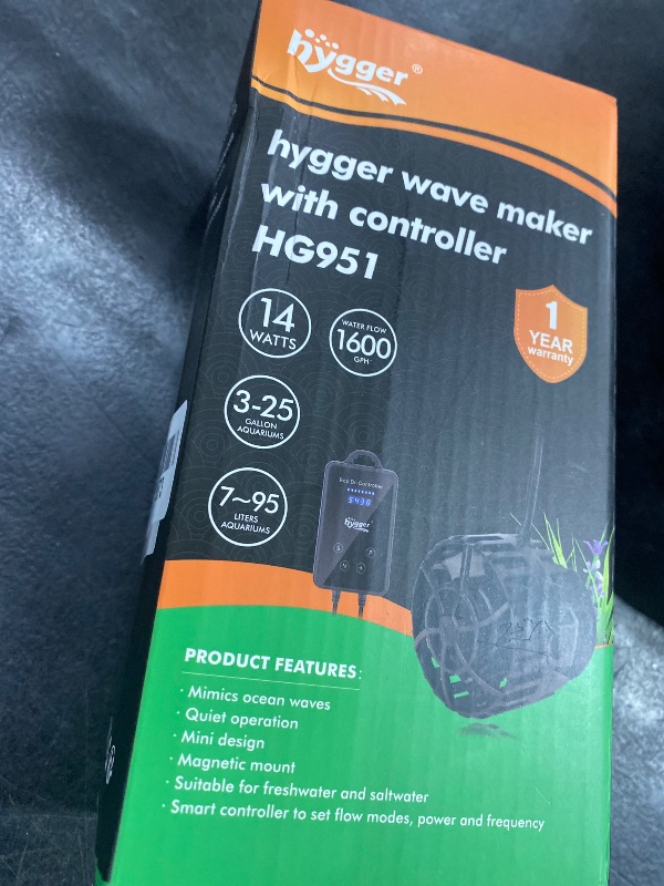 Photo 1 of hygger Aquarium Wave Maker for 5-10 Gallon Fish Tanks, Adjustable DC Power Heads for Aquarium with Controller, Aquarium Circulation Pump With Magnetic Base for Saltwater Freshwater Tank 660 GPH