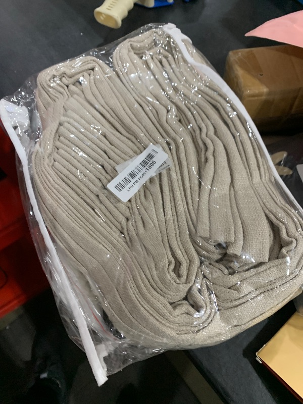 Photo 1 of Pinch Pleated Blackout 90 Inch Curtains 70 Inch Wide Linen Dual Layer Soundproof Farmhouse Bedroom Window Curtains for Living Room Sliding Door with Hooks Rings Back Tab 100% Black Out Drapes 1 Panel