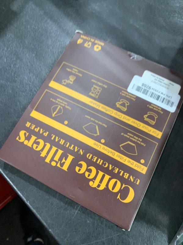 Photo 1 of 100 Count #2 Cone Coffee Filters, Unbleached Natural Paper, No Blowout & Tear-Resistant, Compostable, Fits 2-6 Cup Makers, Pour-Over & Ninja Brewers
