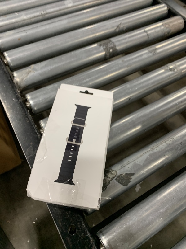 Photo 1 of Apple Watch Band - Ocean Band (49mm) - Black with Natural Titanium Finish - Regular