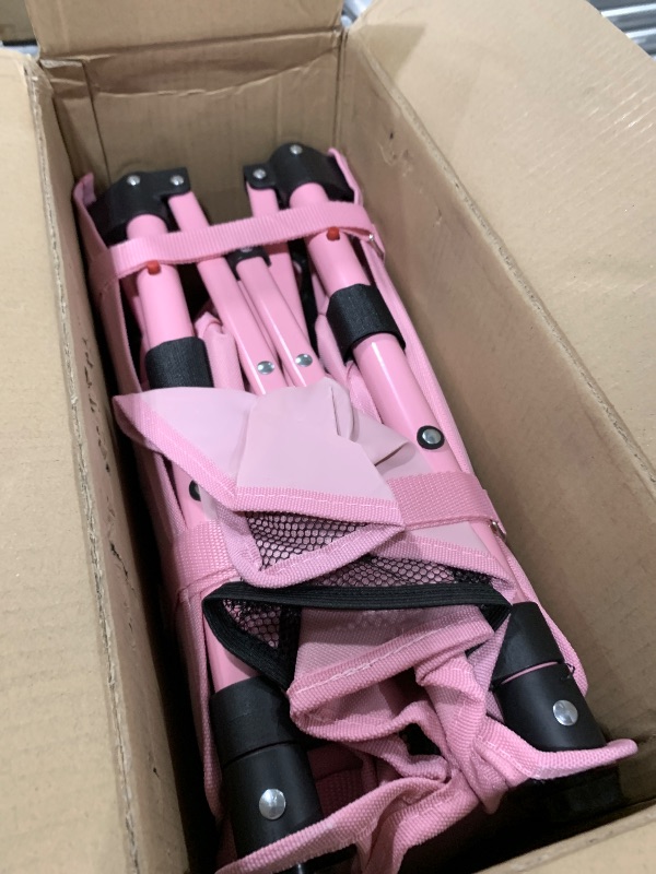 Photo 1 of ROSONG Collapsible Wagon Cart with Wheels Foldable - Folding Utility Heavy Duty Wagons Carts for Grocery Sports Garden Shopping Camping Wheelbarrows (Pink, 120L)