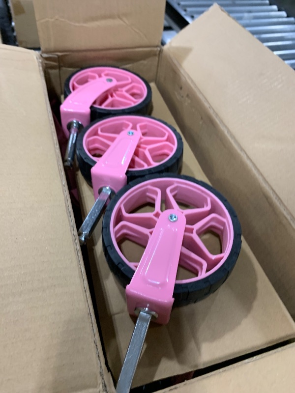 Photo 1 of ROSONG Collapsible Wagon Cart with Wheels Foldable - Folding Utility Heavy Duty Wagons Carts for Grocery Sports Garden Shopping Camping Wheelbarrows (Pink, 120L)