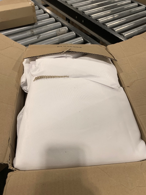 Photo 1 of HolidayIdeas Fitted Rectangle Table Cloths 6ft Table Covers for Vendor Booth Display, Banquet, Wedding, Parties,30x72 Inch, White, 6 Pcs
