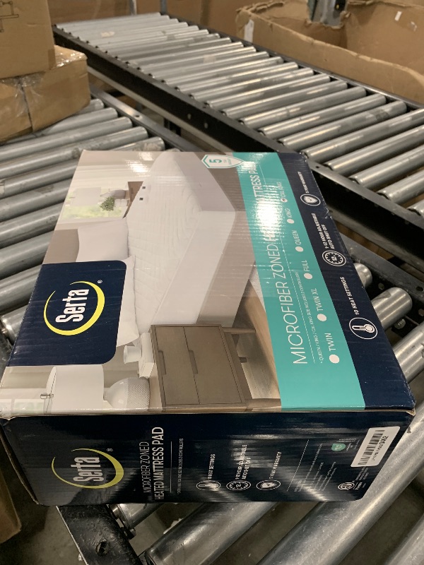 Photo 1 of Serta Multi-Zone Heated Mattress Pad – Dual Controllers for Personalized Body & Foot Warmth, 10 Heat Settings, Auto Shut-Off, Soft Microfiber, Machine Washable, 15" Deep Pocket – King Size