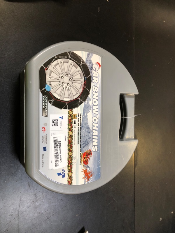 Photo 1 of Snow-Chains Auto Fixing 1 Min Quick Fit Easy Installation Tire-Chains, Christmas Gifts for Safety, Universal Emergency Tire Traction Chain for Passenger Car and SUV - Set of 2 (XM-110)