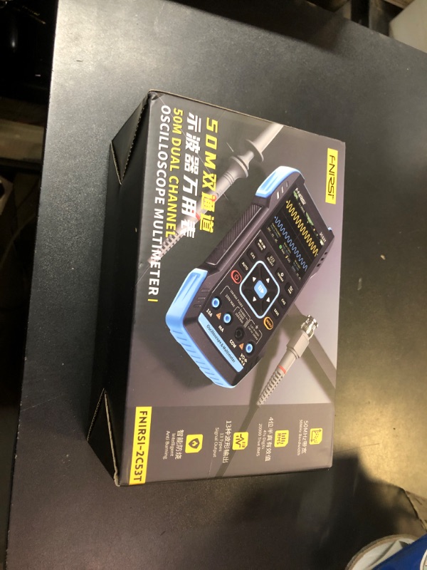 Photo 1 of ?FNRSI Upgraded 2C53T with 2 P6100 Probe? 3In1 Oscilloscope/Multimeter/DDS Signal Generator 50MHz Bandwidth 250MS Sampling Rate 20000 Count RMS for Voltage, Current, Capacitor, Resistor, Diode