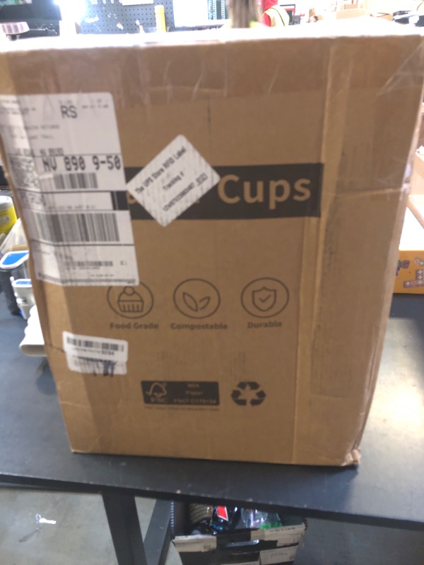 Photo 1 of [600 Pack] Paper Cups, 3oz Disposable Bathroom Cups, Mouthwash Cups, Cold Disposable Drinking Cup for Party, Picnic, BBQ, Travel, and Event, Green Floral