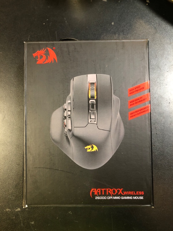 Photo 1 of Redragon M811 PRO Wireless MMO Gaming Mouse, 15 Programmable Buttons RGB Gamer Mouse w/Ergonomic Natural Grip Build, 10 Side Macro Keys, Software Supports DIY Keybinds & Backlit