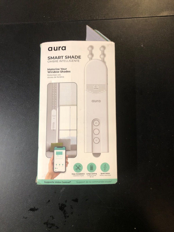 Photo 1 of Aura Roller Smart Shade Driver, Remote Control & WiFi Dongle | Automate Existing Blinds | Beaded Window Shade Compatible Up to 4x5ft | Rechargeable Battery | Set Schedules | Hands Free Voice Control
