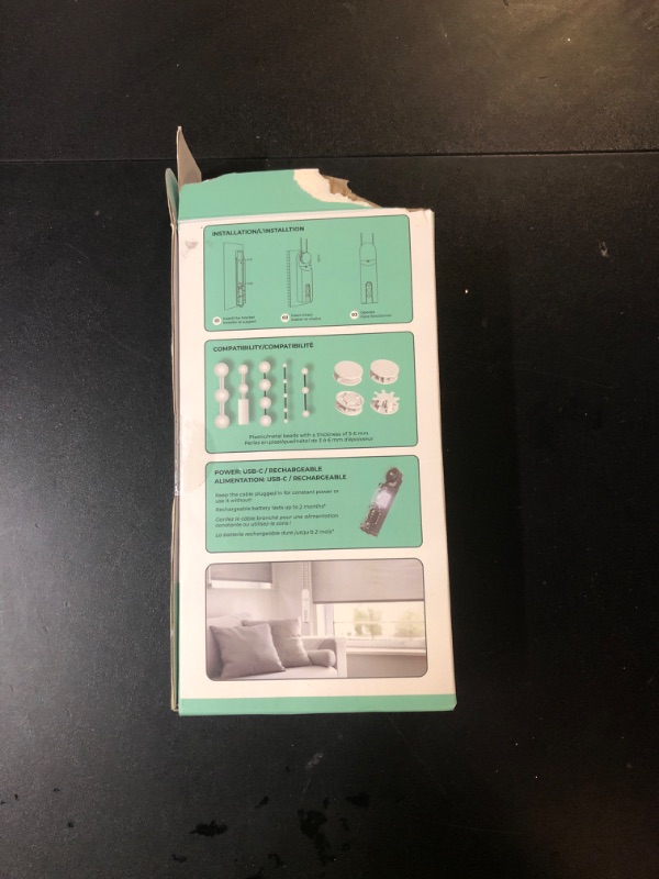 Photo 1 of Aura Roller Smart Shade Driver, Remote Control & WiFi Dongle | Automate Existing Blinds | Beaded Window Shade Compatible Up to 4x5ft | Rechargeable Battery | Set Schedules | Hands Free Voice Control