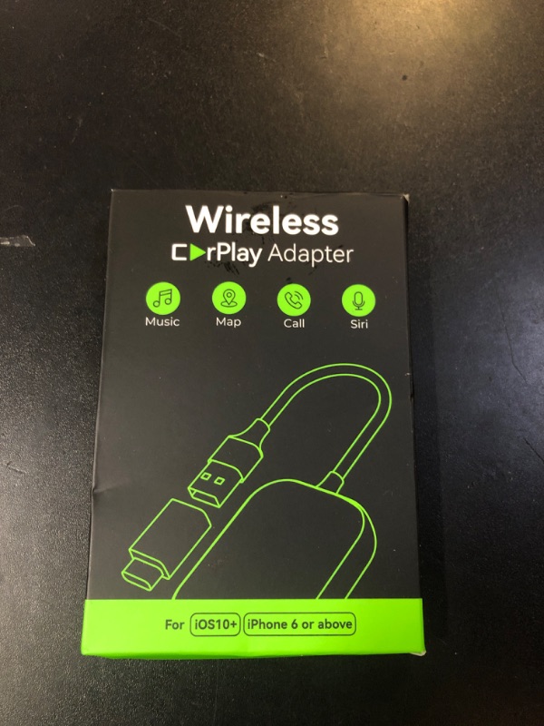 Photo 1 of Wireless CarPlay Adapter for Apple iPhone, Converts Factory Wired CarPlay to Wireless CarPlay 2024 Upgrade Plug & Play Auto Connect Fast Easy Use for Cars from 2017 & iPhone iOS 10+ Matte Black