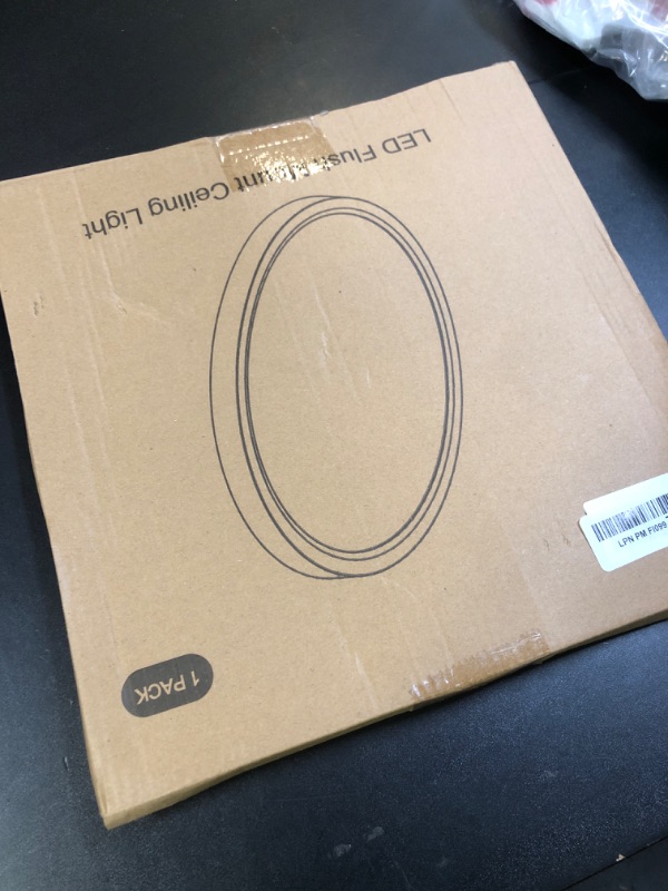 Photo 1 of Brightever LED Flush Mount Ceiling Light, 12 Inch 24W Ultra Slim 0.67 Inch Kitchen Lighting Fixture, 3200LM 240W Equivalent, 2700K-6500K Color Selectable, Dimmable Light Fixture Ceiling Mount, 1 Pack