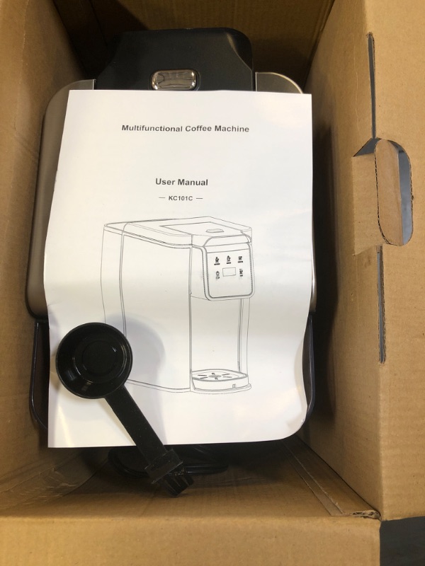 View 3 of Karosie K Cup Coffee Maker with Strong Brew Setting, 50oz Removable Tank, 6-14 oz Brew Sizes Hot & Iced Coffee Machine for K-Cup and Grounds, Descaling Reminder, Stainless Steel,Black