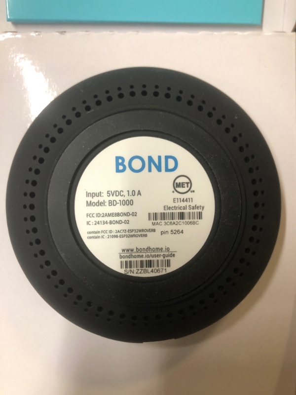 Photo 1 of BOND | Add Wifi to Ceiling Fan, Fireplace or Motorized shades | Works with Alexa, Google Home | Remote Control with App | Works with iPhone or Android