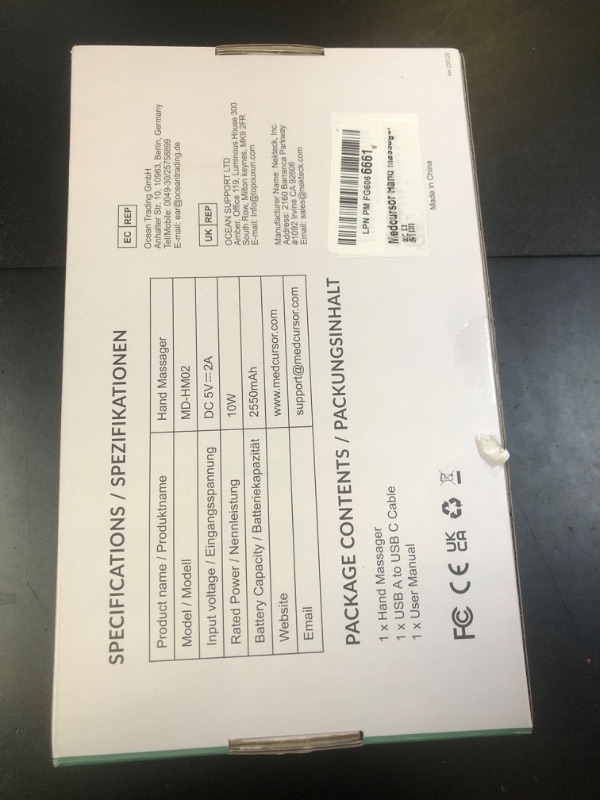 Photo 1 of Medcursor Cordless Hand Massager, Hand Massager with Heat and Compression, Hand Warmer with Acupressure Beads, 6 Massage Modes