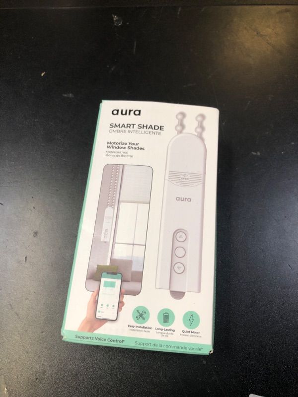 Photo 1 of Aura Roller Smart Shade Driver, Remote Control & WiFi Dongle | Automate Existing Blinds | Beaded Window Shade Compatible Up to 4x5ft | Rechargeable Battery | Set Schedules | Hands Free Voice Control