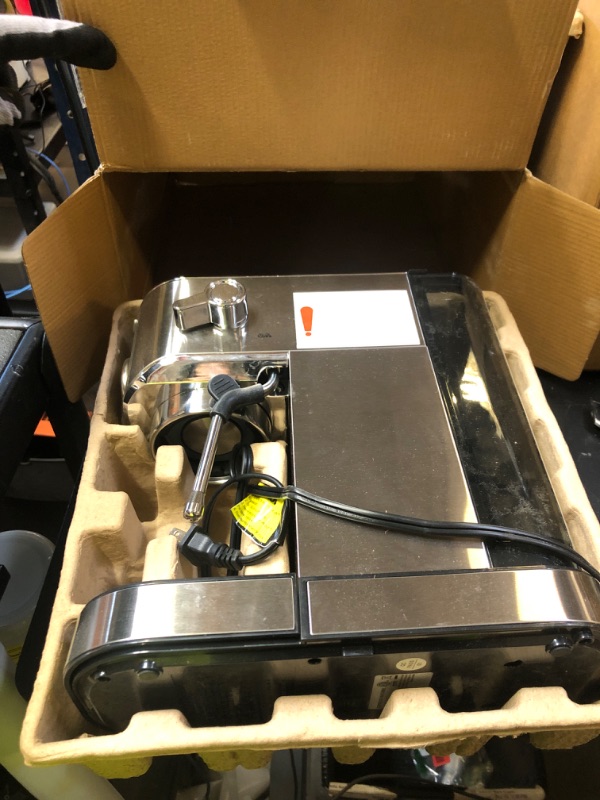 Photo 1 of Spacekey Espresso Machine 20 Bar, 1350W Expresso Coffee Machines with Milk Frother, Compact Stainless Steel Espresso Maker with 39oz Removable Water Tank for Cappuccino, Latte, Americano, Silver