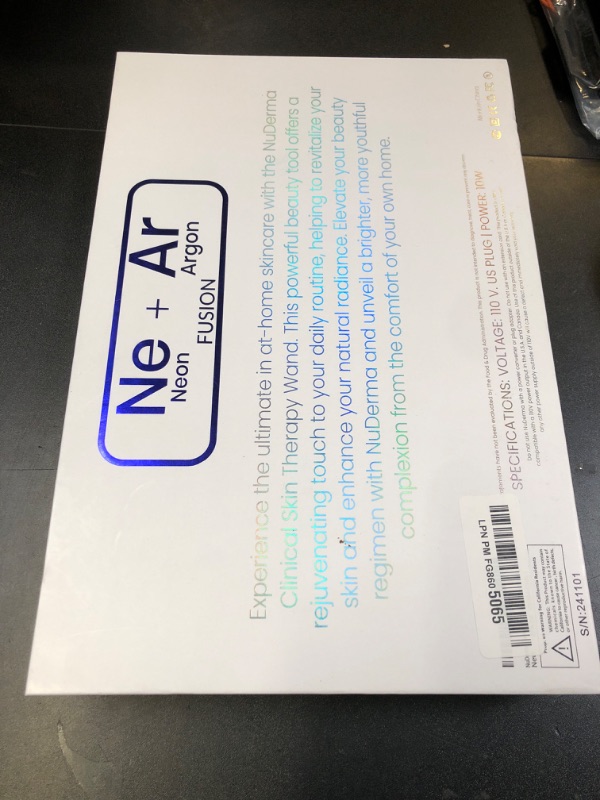 Photo 1 of Pure Daily Care NuDerma Clinical Portable Skin Therapy Wand, Machine with 6 Fusion Neon + Argon Wands – Anti Aging - Clarifying - Skin Tightening & Radiance - Wrinkle Reducing