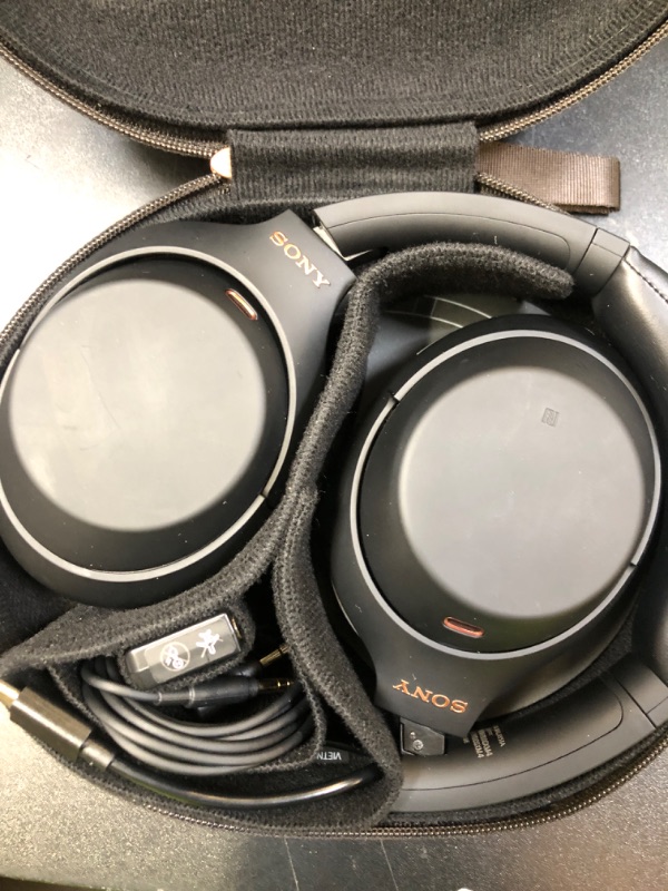 Photo 1 of Sony WH-1000XM4 Wireless Premium Noise Canceling Overhead Headphones with Mic for Phone-Call and Alexa Voice Control, Black WH1000XM4