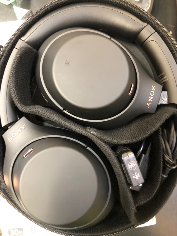 Photo 1 of Sony WH-1000XM4 Wireless Premium Noise Canceling Overhead Headphones with Mic for Phone-Call and Alexa Voice Control, Black WH1000XM4