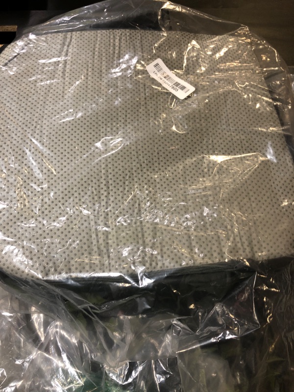 Photo 1 of HOMEAL Booster Seat for Kitchen Chair, Breathable Toddler Booster Seat for Dining Table with Backrest and Adjustable Straps, Portable Travel Toddler Booster Seat, Dark Grey