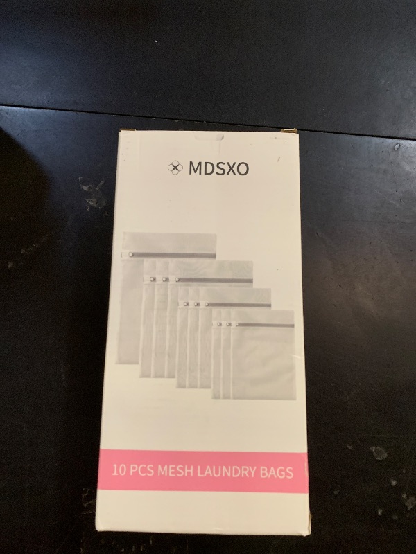 Photo 1 of 10 Pack Mesh Laundry Bags for Delicates with Non Rust Zipper- MDSXO White Laundry Bags Mesh Wash Bags, Easy Fit Bra, Sock,Lingerie,Sneaker,Baby Laundry for Washing Machine Travel Storage[1XL/3L/3M/3S]