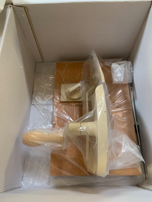 Photo 1 of ?Upgraded?Manual Bread Slicer for Homemade Sourdough Bread,Metal Guide & Adjustable Thickness, Hand Crank Bread Slicer with Scale Line and Suction Cup, Sharp Blade, Suitable for Sourdough Bread, Etc