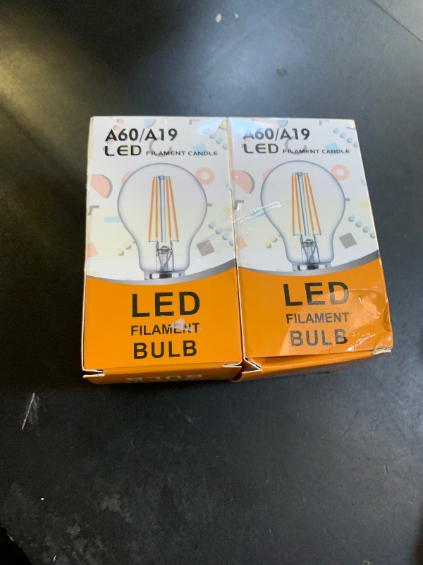 Photo 1 of 12 Volt Edison Bulb E26 12V LED Bulb Warm White 2700K 60W Equivalent, 12V 24V 36V Low Voltage Vintage Bulbs A19 12Volt LED Filament Bulbs for RV, 2 Pack