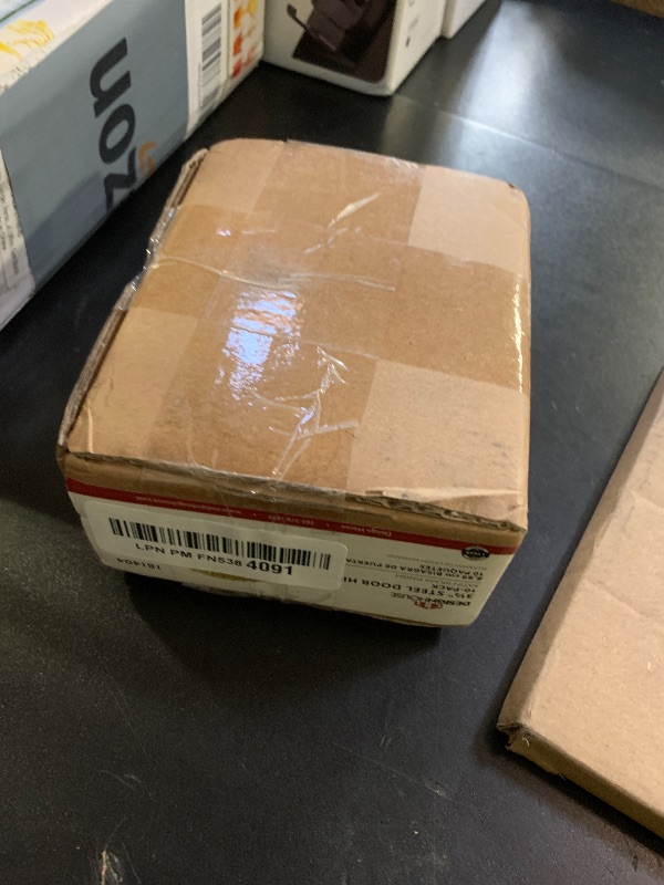 Photo 1 of 10-Pack 3.5-Inch x 3.5-Inch Interior Door Hinges with 5/8-Inch Radius, Satin Brass, Heavy Duty Steel Construction, Left- or Right-Handed – Design House, 181404