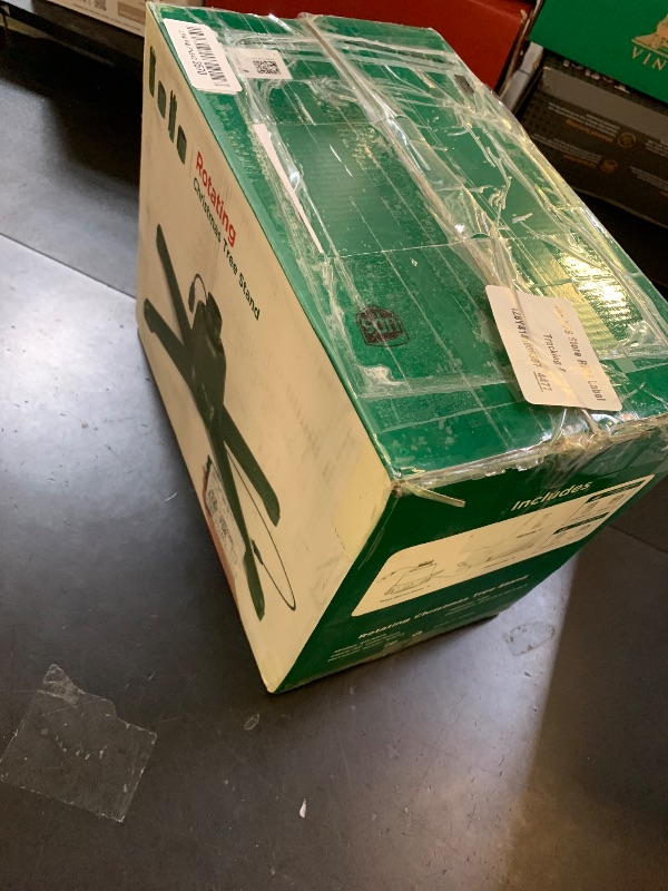 Photo 1 of (2025 Upgrade) Rotating Christmas Tree Stand with Remote Control, Stable 360 Revolving Tree Base Stand, Up to 7.5ft 90lb. Adjustable Christmas Tree Holder for Xmas Tree, Artificial Tree (Green)