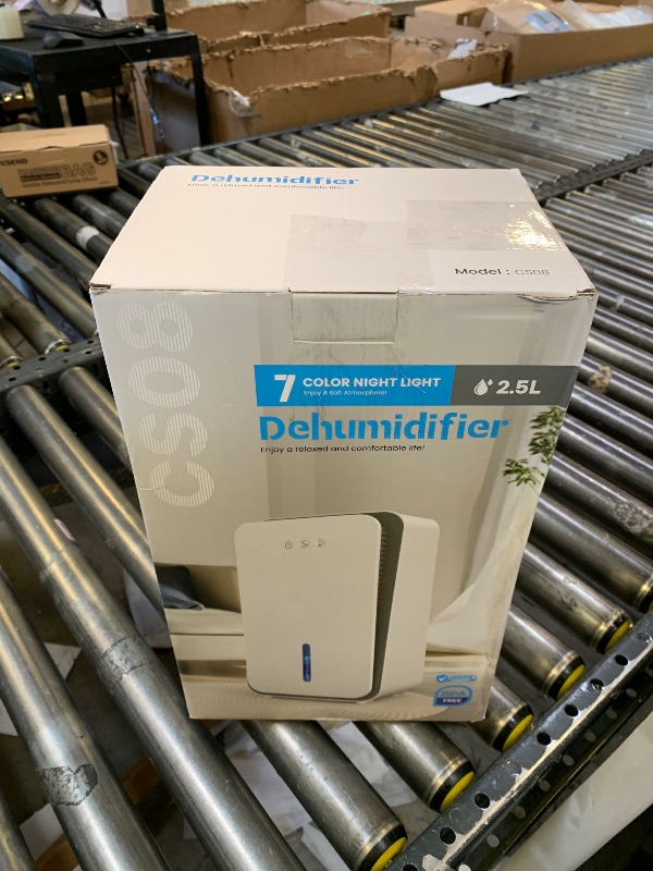 Photo 1 of Dehumidifier for Home,1000 sq.ft Dehumidifier for Basement Bathroom Bedroom with Auto Shut Off, Built-in Aromatherapy Diffuser,7 Colors LED Light, Quiet Dehumidifiers with Sleep Mode(CS08-Ivory)