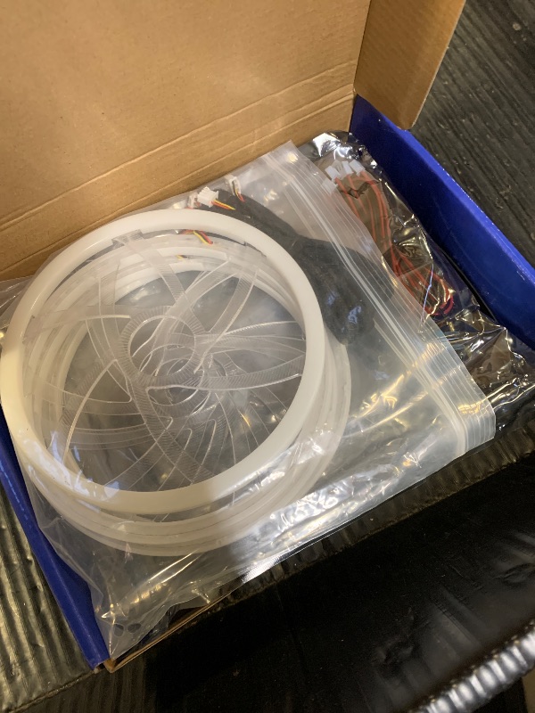 Photo 1 of Dreamcolor Acrylic Interior Car LED Strip Light with Wireless APP, RGB 22 in 1 with 175 inches 600 LEDs Fiber Optic Car Ambient Lighting Kits, Dual Zone Sound Active Function LED Strip for Car