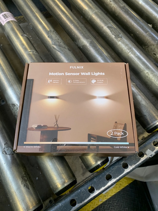 Photo 1 of Motion Sensor Wall Light, 5000mAh Rechargeable Battery Operated Motion Sensor Light Indoor with Remote, 15 RGB and 3 Colors Dimmable, Wireless Wall Sconces for Hallway, Living Room, Stair, Bedroom