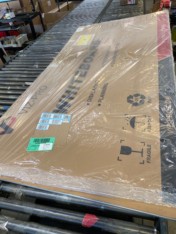 Photo 1 of VIZ-PRO Dry Erase Board/Magnetic Whiteboard, 96 x 48 Inches, Large Wall Mounted Board for School Office and Home 8' x 4'