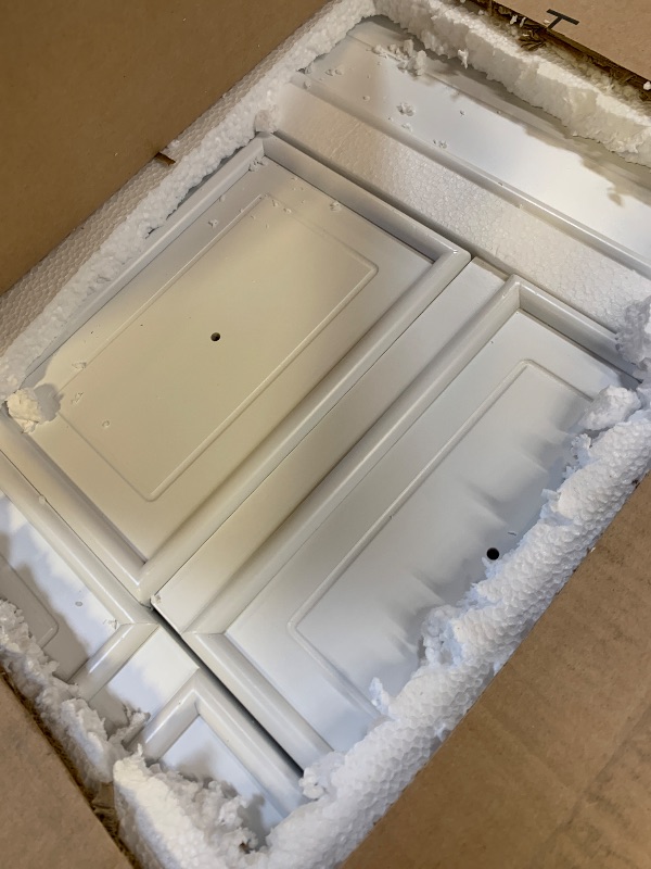 Photo 1 of Favfurish 36" Bathroom Vanity Without Top Sink,Modern White Vanity Only with 3 Soft-Closing Drawers and Open Shelf,Solid Wood MDF Waterproof Freestanding Cabinet Base, Easy Assembly