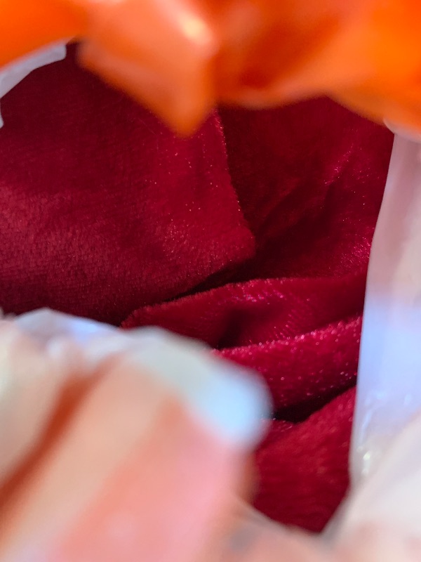 Photo 1 of HyDren 100 Inch Christmas Velvet Tree Skirt Gold Bronzing Embroidery Christmas Tree Decorations Vintage Party Favors Rustic Holiday Decor(Red)