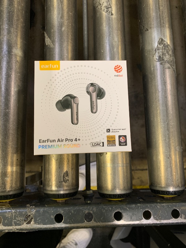 Photo 1 of EarFun Air Pro 4+ Adaptive Noise Cancelling Wireless Earbuds, Qualcomm aptX Lossless, Dual Drivers, Translation Earbuds, Snapdragon Sound, 6 Mics AI Clear Calls, Hi-Res Sound, LDAC, Bluetooth 6.0, 54H