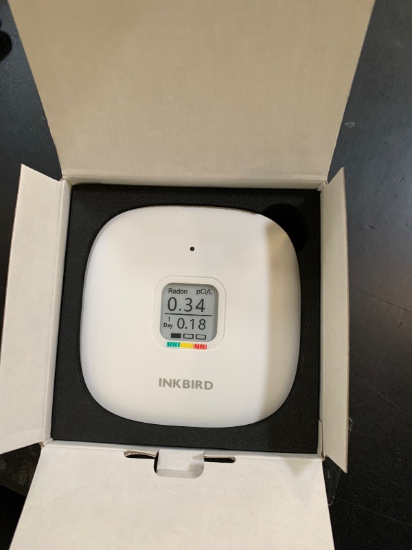 Photo 1 of INKBIRD Radon Detector for Home, Ink-RD3 Portable Radon Tester for Home with Long & Short Term Monitoring, E-Ink Display & 2-Year Battery, Alpha Spectrometer Sensor, PCi/L & Bq/m³ Units Switchable