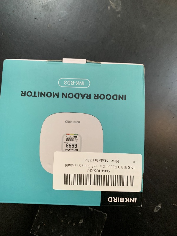 Photo 1 of INKBIRD Radon Detector for Home, Ink-RD3 Portable Radon Tester for Home with Long & Short Term Monitoring, E-Ink Display & 2-Year Battery, Alpha Spectrometer Sensor, PCi/L & Bq/m³ Units Switchable