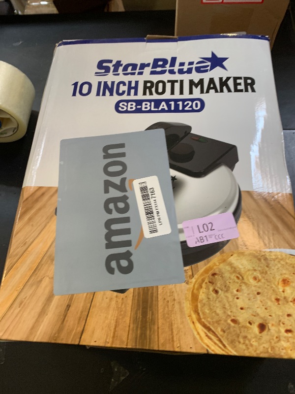 Photo 1 of 10inch Roti Maker by StarBlue with FREE Roti Warmer and Removable Handle - The automatic Stainless Steel Non-Stick Electric machine to make Indian style Chapati, Tortilla, Roti AC 110V 50/60Hz 1200W
