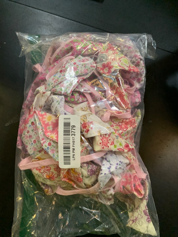 Photo 1 of 10M/32Ft Triangle Bunting Banner, 36 Pcs Cotton Fabric Flags Pennant Garlands for Birthday Party, Wedding, Baby Shower, Outdoor and Home Decorations (Pink)