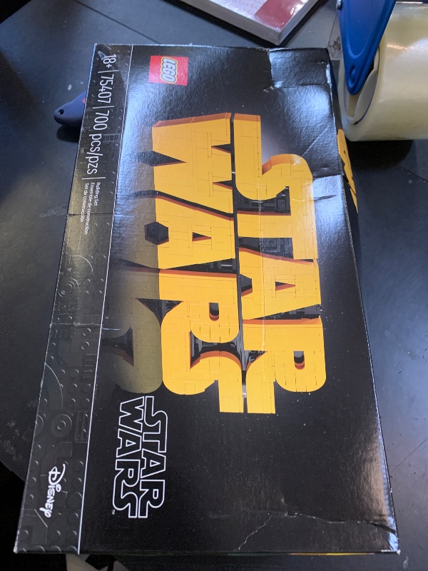 Photo 1 of LEGO Star Wars Brick-Built Star Wars Logo - Building Blocks for Adults 18+ - Star Wars Gift Idea for Birthdays - Collectible DIY Model Kit - Home Decor Idea for Fans of The Movie Series - 75407