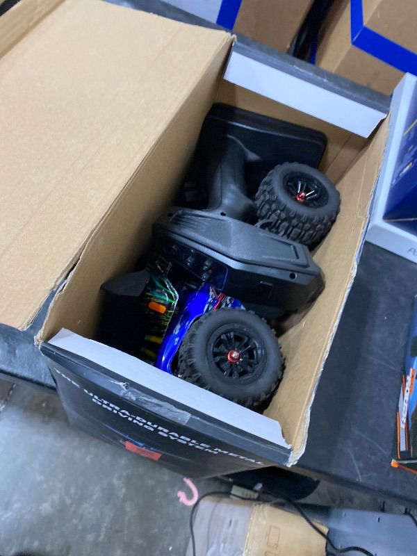 Photo 4 of 1/16 RTR Brushless Remote Control Cars for Adults, 4WD 60KM/H Fast All Terrain Off-Road RC Truck, High Speed RC Car with 2 LiPo 2000 mAh Batteries, Oil-Filled Shocks, 2-Color Shell, Colorful Lights