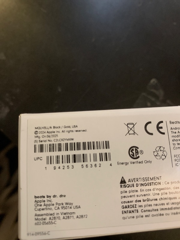 Photo 1 of charging port nonfunctional------------------------------------------------------------------Beats Studio Buds + | True Wireless Noise Cancelling Earbuds, Enhanced Apple & Android Compatibility, Built-in Microphone, Sweat Resistant Bluetooth Headphones, S